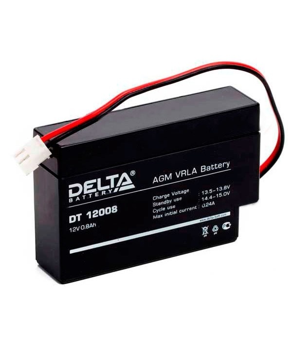 Аккумулятор Delta DT 12008 (T13) 12В/0.8Ач